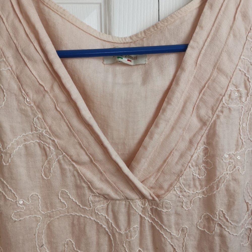 Embroidered V-Neck lacey embroidered dress